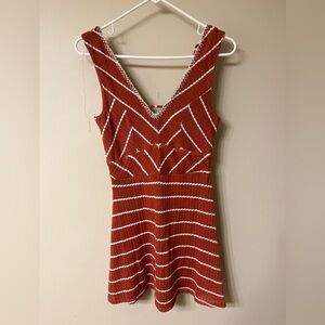 Orange and white small dress